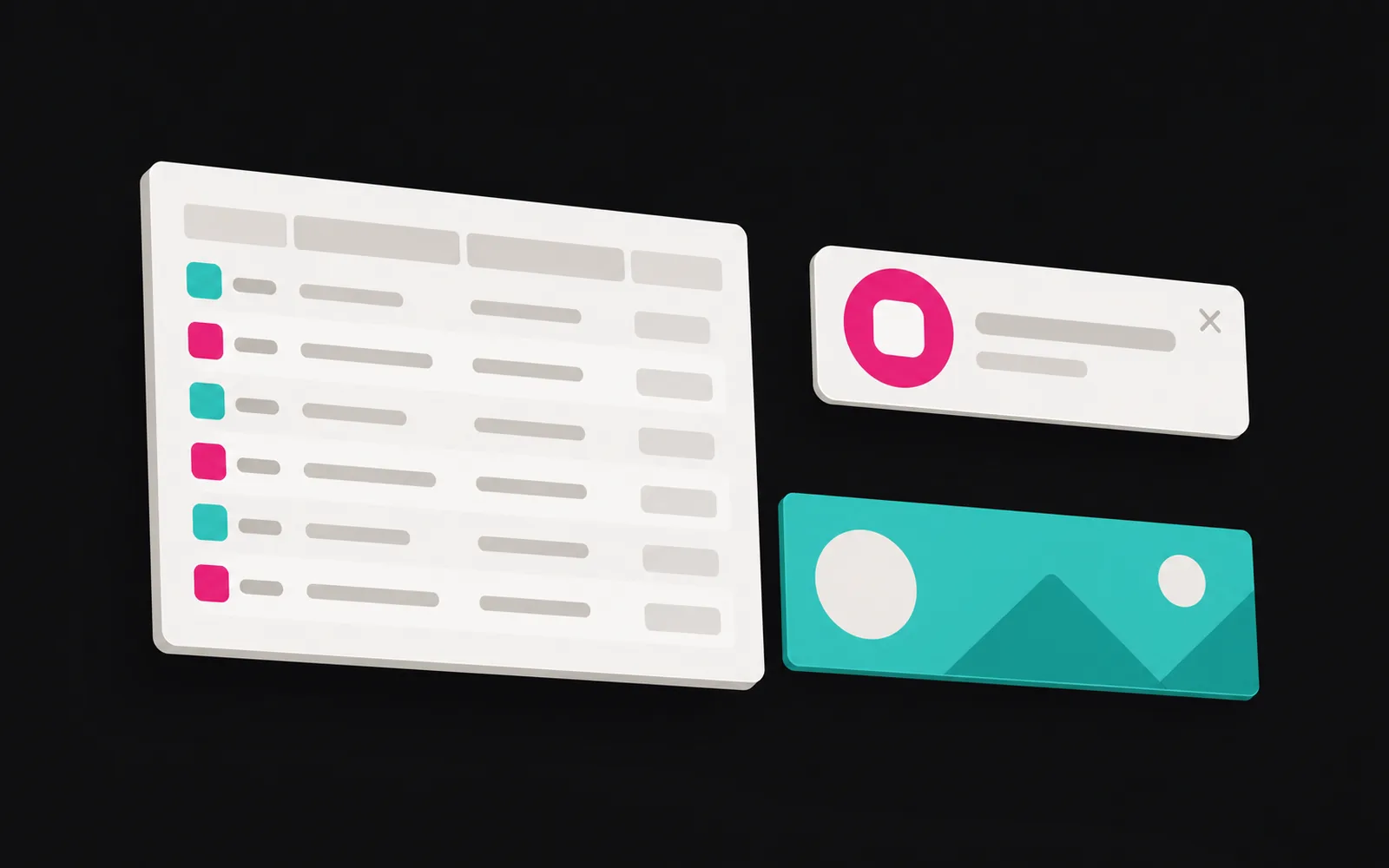 Table and feedback alerts.